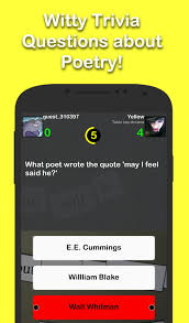 It's like the trivia that plays before the movie starts at the theater, but waaaaaaay longer. Amazon Com Poetry Quiz Game Appstore For Android