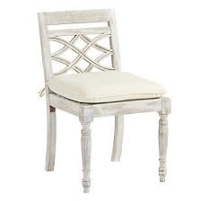 Ceylon Whitewash Dining Side Chair With Cushion Side Chairs Dining Side Chairs High Back Dining Chairs