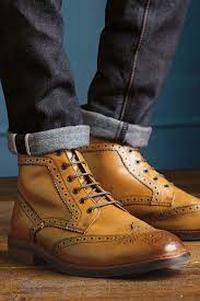 mens next tan modern heritage brogue boot brown レザーブーツ 革靴 メンズ ドレスブーツ