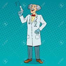 Necessity is truley the mother of invention. Mad Crazy Doctor With Syringe In His Hand Pop Art Retro Vector Royalty Free Cliparts Vectors And Stock Illustration Image 94066493