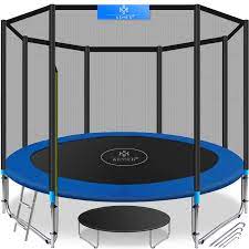 Jetzt kaufen garten trampolin 360 cm 3,60m mit sicherheitsnetz tüv & gs netz 150 kg online bestellen günstig kaufen! Kesser Trampolin Gartentrampolin Kindertrampolin Outdoor Komplettset Leiter Set Ebay