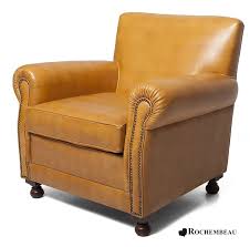 Also the club chair consists of two parts, one brown leather seat and a black lacquered tube steel base. Liverpool Club Armchair Rochembeau Sheepskin Leather Club Chair