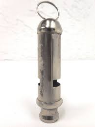 Excellent Condition Very Clean Powerful Sound Genuine Police Agent Whistle From The 1950 S Signed Yuet Shing Made In Hong Dog Training Sport Event Whistle