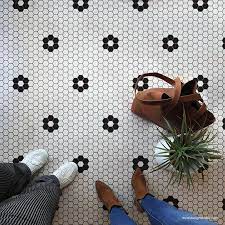 Most of these floor tile patterns were popular from the early 1900s until wwii and will fit nicely with any old house bathroom. Penny Tile Stencils Hexagon Shape Tiles Floor Stencils For Bathroom Royal Design Studio Stencils