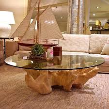 Furniture Modern Furniture Ideas For Outdoor Experience Diy Tree Trunk Coffee Table With Glass Top And S Couchtisch Baumstamm Couchtisch Design Baumstamm Tisch