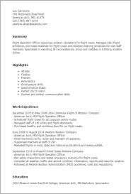 1 flight operation officer resume