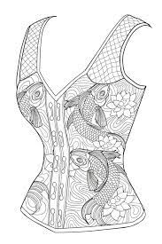 See more ideas about adult coloring pages, coloring pages, adult coloring. Coloring Page For Adults Corset With Flowers And Pearls Stock Vector Illustration Of Corset Pearl 104557542