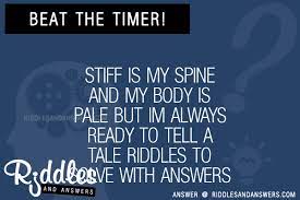 30 Stiff Is My Spine And My Body Is Pale But Im Always Ready To Tell A Tale Riddles With Answers To Solve Puzzles Brain Teasers And Answers To Solve
