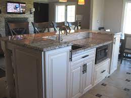 Clean the surfaces of the island carefully before it is used. Kitchen Island With Sink And Microwave And Trash And Dishwasher Kitchen Island With Sink Kitchen Design Grey Kitchen Island