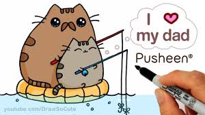 How To Draw A Cute Cartoon Cat Step By Step How To Draw Pusheen Cat Step By Step Cute Father S Day Cute Fish Too Draw So Cute Videos Cute Drawings Pusheen Cat