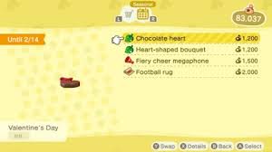 Out of stock at triangle town place edit store. Acnh Valentine S Day Items Update Animal Crossing Gamewith