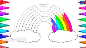 Adult rainbow coloring pages rainbow page in cartoon care bear. Learning Colors With A Rainbow Rainbow Coloring Pages Art Colours For Kids Learn Colors Rainbow Youtube