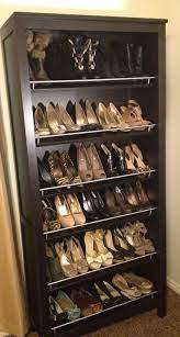 If you've ever been a renter, and you have more than two pairs of shoes, this one's for you. Bookshelf For Shoe Display Diy Shoe Rack Diy Shoe Storage Ikea Bookcase