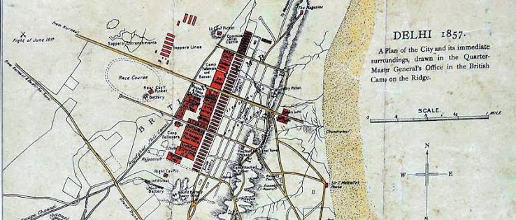 Map of Delhi, 1857 - Outlook Traveller