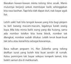 Sebagai seorang muslim, walaupun hutang itu cuma rm1, ia wajib dibayar. Work Co Resumemurah On Twitter Kredit Nor Zabetha
