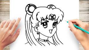 How To Draw Sailor Moon Step By Step For Kids - Youtube