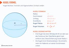 Kugel Volumen Und Oberflache Berechnen Mathe Formeln Mathematik Lernen Kugel Formel