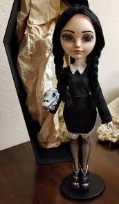 Wednesday Addams Doll Repaint Custom Monster High Dolls Monster High Dolls
