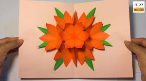 Make a seven flower paper pop up card. Diy 3d Flower Pop Up Card Tutorials Easy Paper Crafts Handmade Crafts Youtube