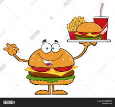 Children`s drawing of a hamburger. Hamburger Cartoon Image Photo Free Trial Bigstock