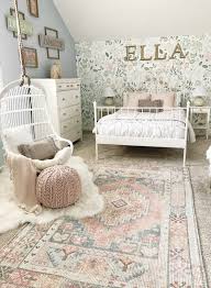 Hanging chairs/swings in kids' rooms. Hanging Swing Chair In Girl S Room Reveal Bless This Nest
