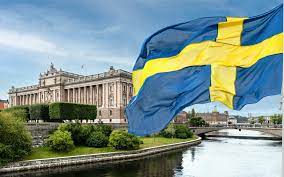 The national flag is blue with a yellow nordic or scandinavian cross (a representation of christianity) that extends to the borders. Your Guide To The Swedish Flag The Flag Of Sweden