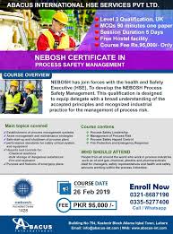 Nebosh Hse Certificate In Process Safety Management Process Safety Management Health And Safety Qualifications