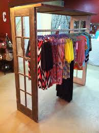 Maybe you would like to learn more about one of these? Boutique Clothing Rack Made Of 3 Vintage Doors And A Pole From Lowes My Husband Made This For Me Last Boutique Clothing Rack Clothing Displays Vintage Doors