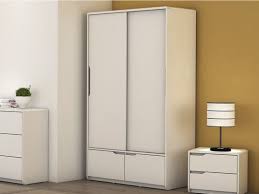 Armoire Lucile L 98 Cm 2 Portes 2 Tiroirs Mdf Blanc Kledingkast Wit Lade