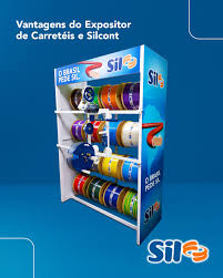 Expositora de Carreteis Sil - Estrutura Reforçada com Rodízios 