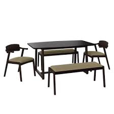 This dining set includes a table, four side chairs and bench. Bench Seating Dining Room Sets Kitchen Dining Room Furniture The Home Depot
