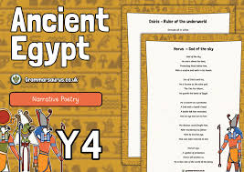 Year 4 Model Text Narrative Poetry Ancient Egypt Grammarsaurus