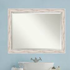 Another recommended lowes bathroom vanity mirror for you who really love with something natural. Beachy Beveled Distressed Bathroom Vanity Mirror Rustic Wall Mirrors Modern Mirror Wall Black Wall Mirror