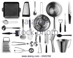 Check spelling or type a new query. Set Of Metal Kitchen Utensils On White Background Stock Photo Alamy