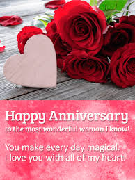Just add your name to the end, or put a completely different message on the card. To The Most Wonderful Woman Happy Anniversary Card Birthday Greeting Cards By Davia Happy Anniversary Cards Happy Anniversary Anniversary Cards