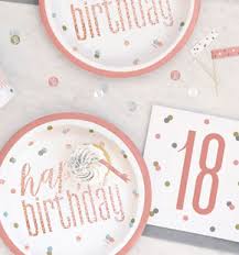 Took a little time to put together and had to get the numbers and rose gold balloons filled with helium, but was well. 18th Birthday Party Decorations Tableware Balloons Party Packs