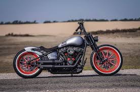 Red Wheel Mbt Harley Davidson Street Bob Bobber Dari Thunderbike Gridoto Com