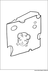 Malvorlage für kinder und erwachsene. Kase Mit Einer Kleinen Maus Ausmalbilder