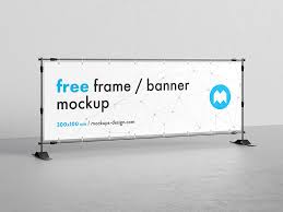 43 free psd billboard banner mockup. Free Banner Frame Stand Mockup 300 X 100cm Mockups Design Free Premium Mockups