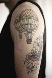 Watercolor hot air balloon tattoo by kylie wild heslop, canberra, australia based tattoo artist www.artgonewild.com.au. 29 Beautiful Balloon Tattoo Images Pictures And Photos Ideas To Check