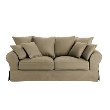 Canape 3 Places En Coton Taupe Canape Chambre Canape Maison Du Monde Et Canape Angle