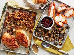 Thanksgiving On 2 Sheet Pans Recipe Food Network Recipes Thanksgiving Recipes Recipes