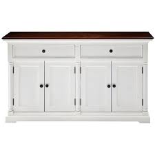 Few pieces of furniture add as much to your dining room as a white sideboard. Beaumont Lane Fully Assembled Solid Mahogany Dining Buffet Dining Room Server In Pure White And Dark Wood Walmart Com Walmart Com