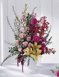 Heather Flower Arrangements Colorful Table Centerpiece Ideas Flower Arrangements Diy Funeral Flower Arrangements Flower Arrangements Diy Artificial