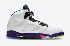 This edition sports a white leather upper with a purple midsole, mismatched vibrant accents on the interior lining, jumpman branding hits and embroidered 23 on the lateral heel. Air Jordan 5 Bel Air 2020 Release Details Justfreshkicks