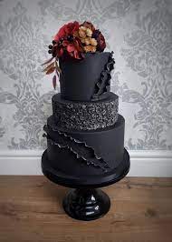 Wedding Wedding Cake Dessert Food Wedding Scene Wedding Ceremony Wedding Decoration Wedding P Black Wedding Cakes Winter Wedding Cake Gothic Wedding Cake