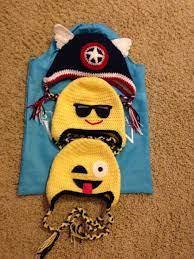 Emoji And Captain America Crochet Hat Chapeu De Croche Touca De Croche Touca