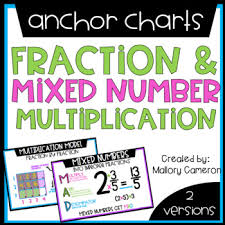 Fraction And Mixed Number Multiplication Anchor Charts