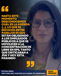 🔴🗣️Lo expresado por la diputada por el Partido Salvador de Honduras  (PSH), Fátima Mena, luego de ser consultada por el retraso del inicio de la  sesión en el Congreso Nacional, a la