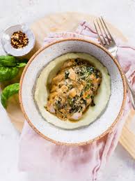 My mom has made this for years. Creamy Pork Chops With Cauliflower Mash Lenaskitchen
